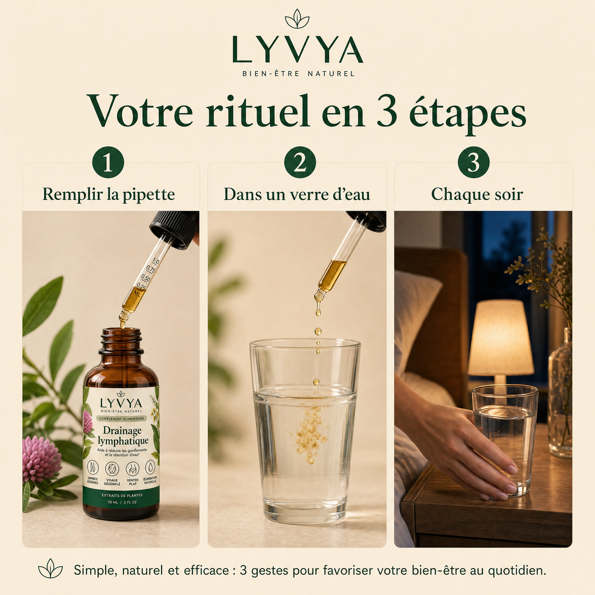 Le rituel Lyvya en 3 étapes